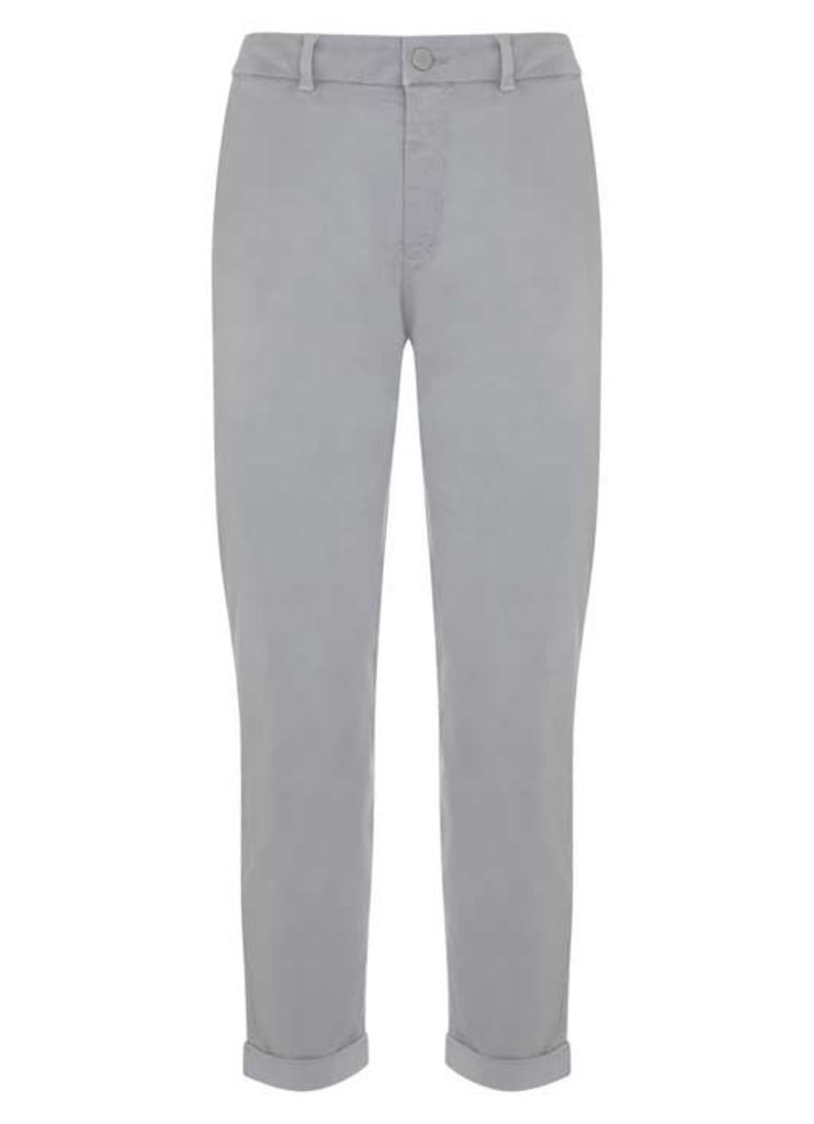 Stone Casual Turn Up Trouser