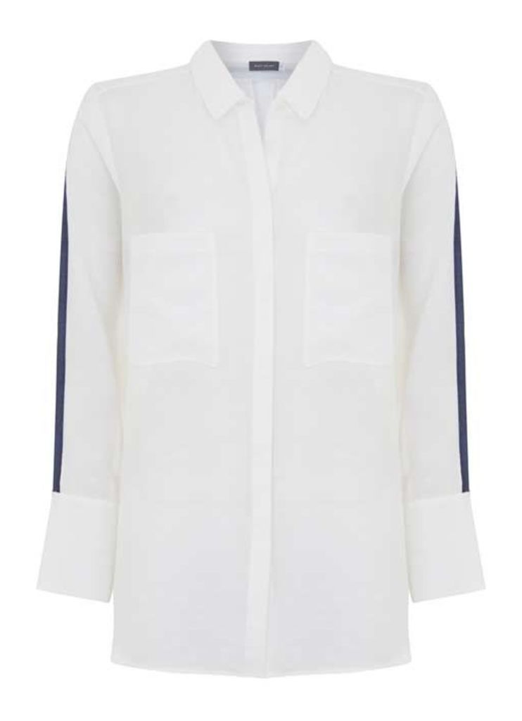 Ivory Stripe Sleeve Shirt
