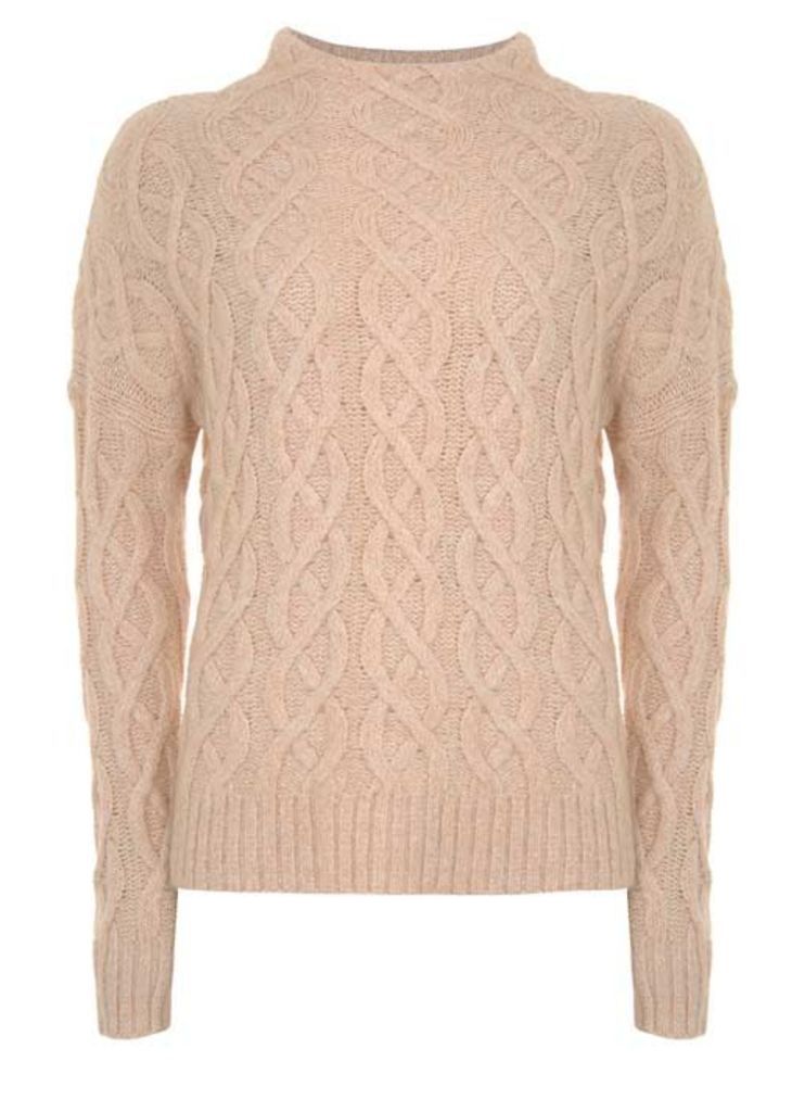 Apricot All Over Cable Knit