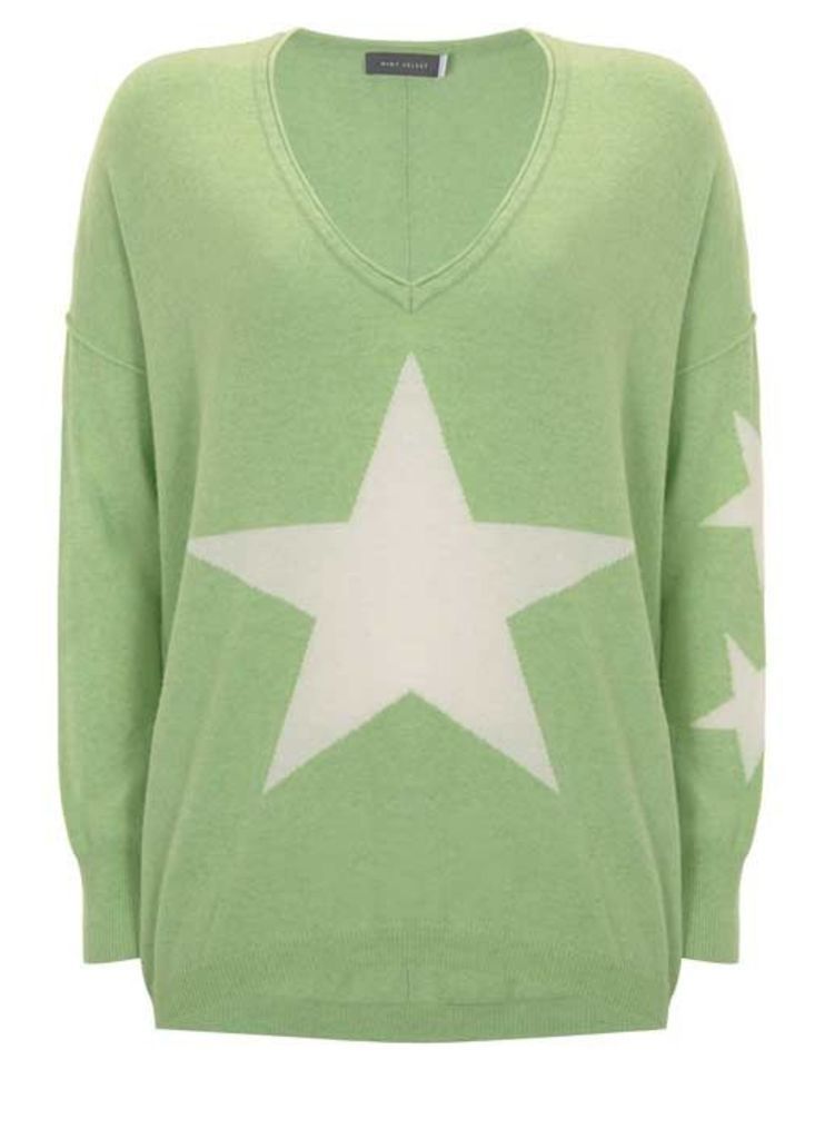 Lime Star Front Cocoon Knit