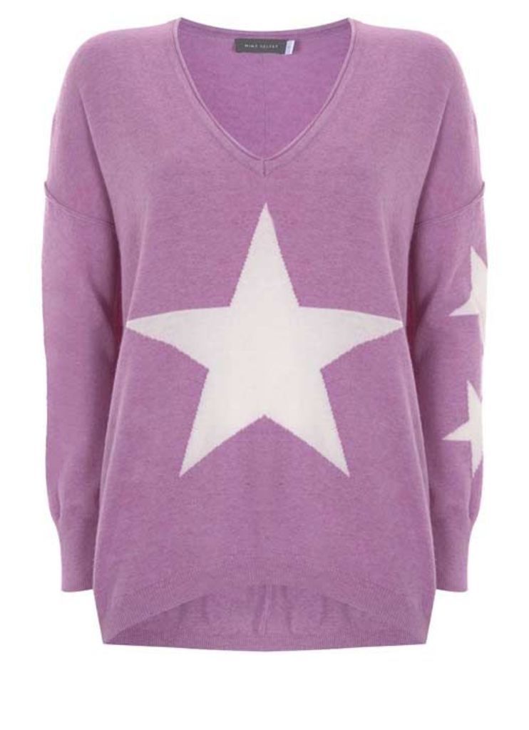 Violet Star Front Cocoon Knit