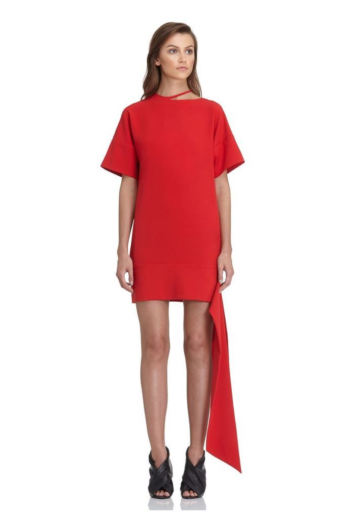 Cecil Side Tie Mini Dress - Red