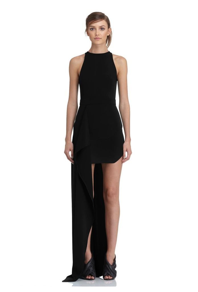Aveline Asymmetric Maxi Dress - Black