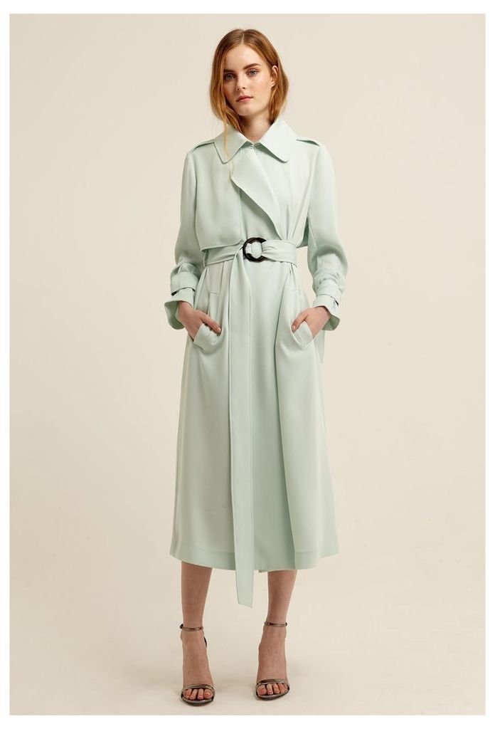 Jinx Trench Coat - Chalky Mint