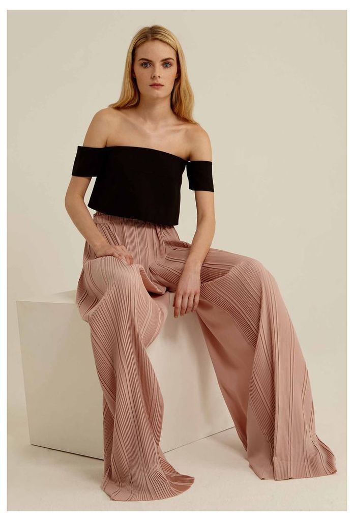 Saige Pleated Trousers - Pink Sand