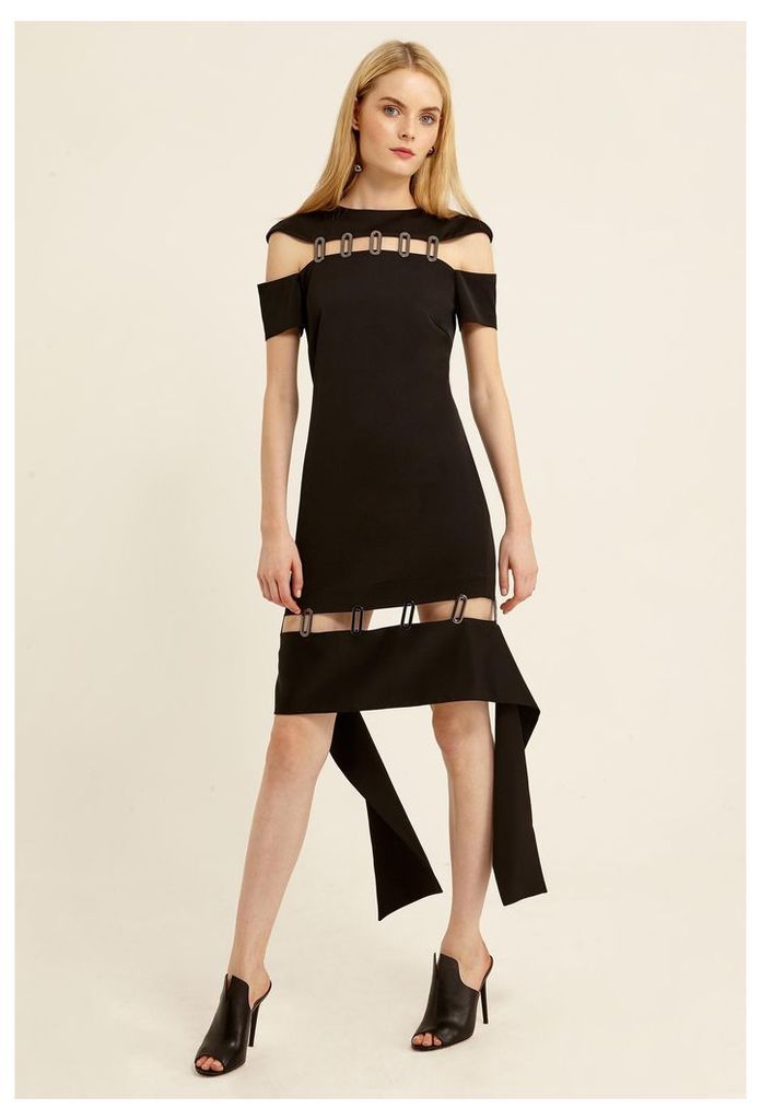 Ravena Cut-Out Mini Dress - Black