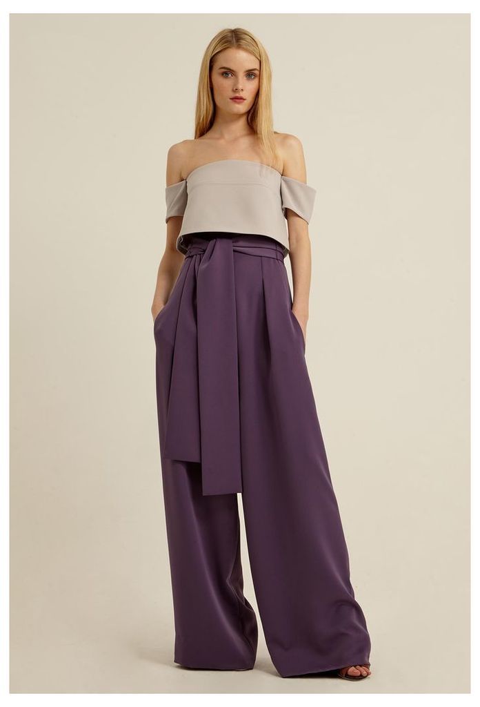Avanti Belted Waist Trousers - Lavender