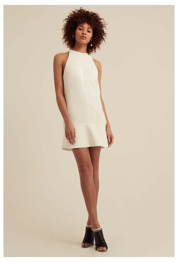 Delilah High Neck Mini Dress - White