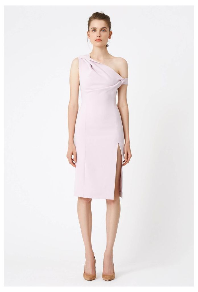 Didion Structured Knee Length Dress - Pale Lilac