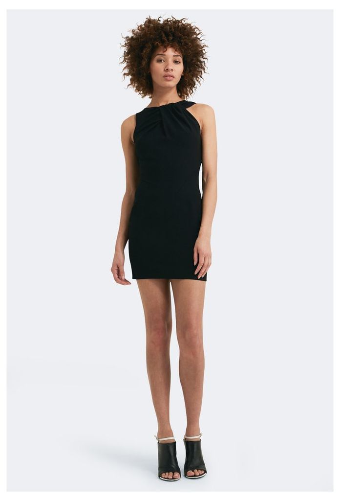 Mina Asymmetric Mini Dress - Black