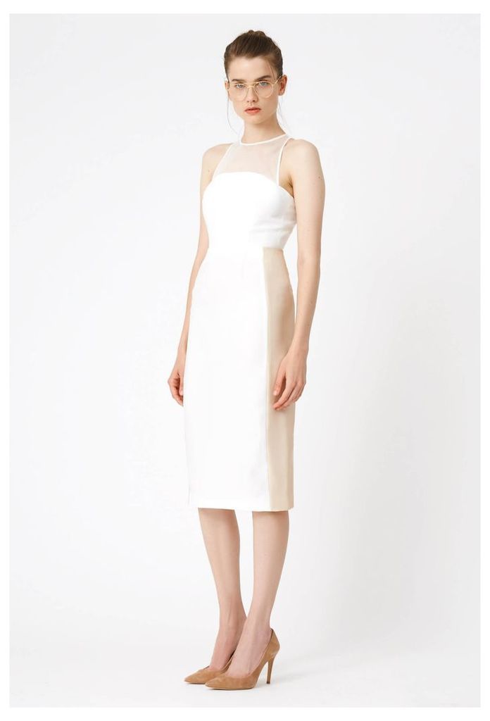 Acacia Sleeveless Midi Dress - White