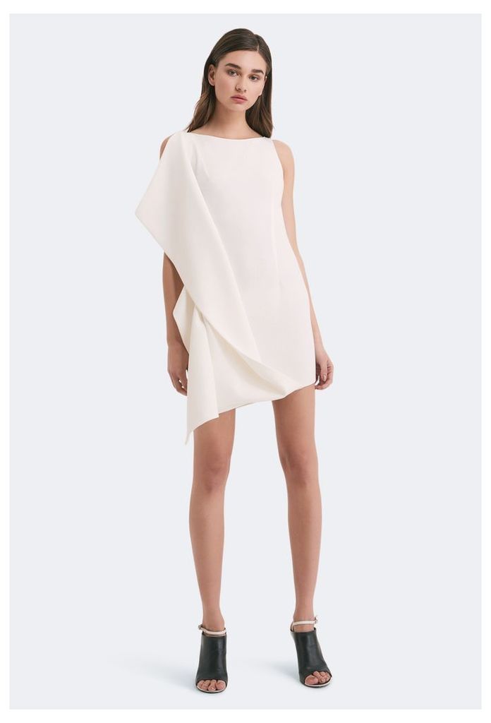 Joan Asymmetric Mini Dress - White
