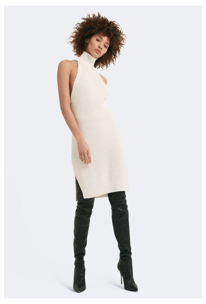 Lazero Knit Sleeveless Dress - White