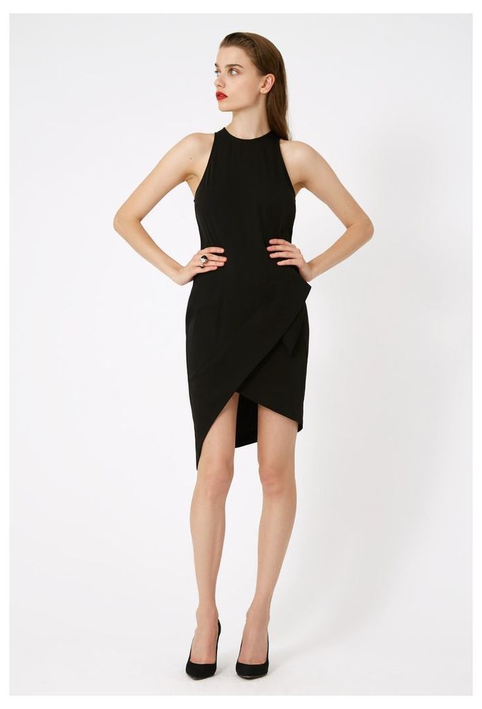 Alexia Asymmetric Mini Dress - Black