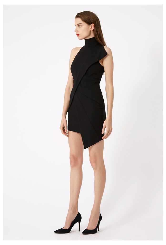 Lorelai Asymmetric Mini Dress - Black