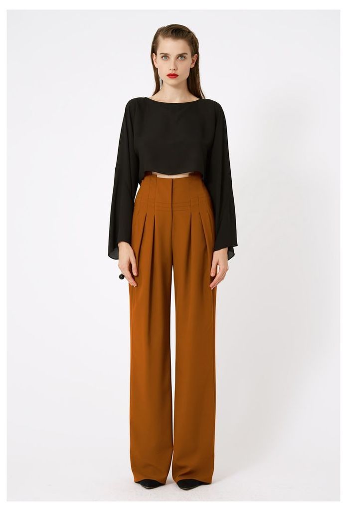 Lynai Structured Trousers - Rust