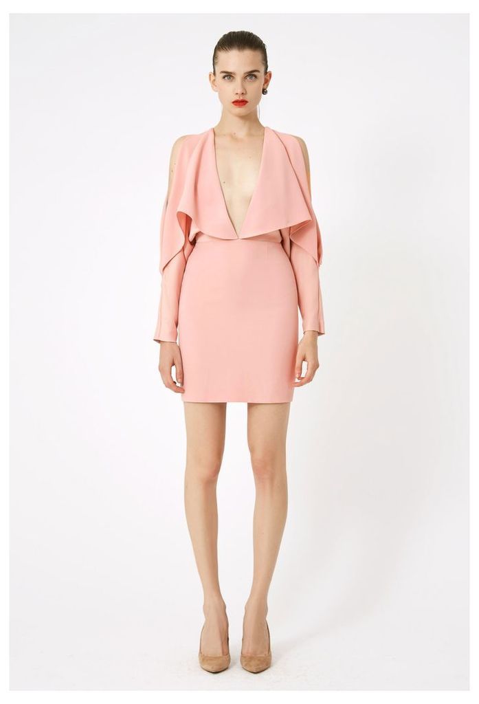Larissa Deep Plunge Mini Dress - Pink
