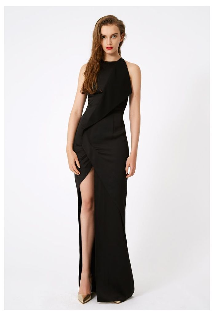 Sybil High Split Maxi Dress - Black