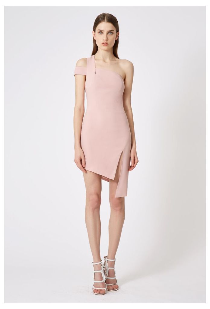 Candice One Shoulder Mini Dress - Pink
