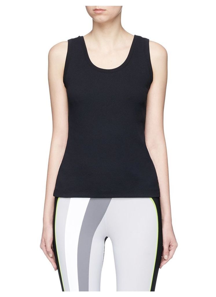 'Lune' waffle knit performance tank top with bra