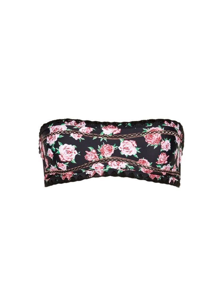 'The Babe' floral print bandeau top