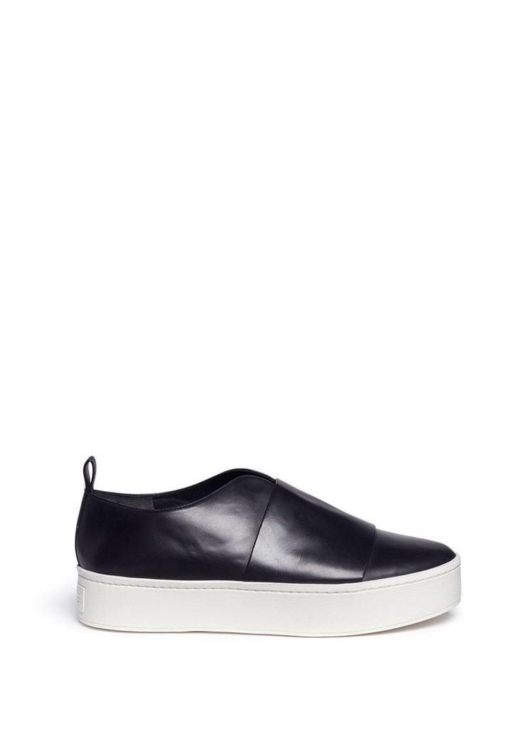 'Wallace' leather platform sneakers