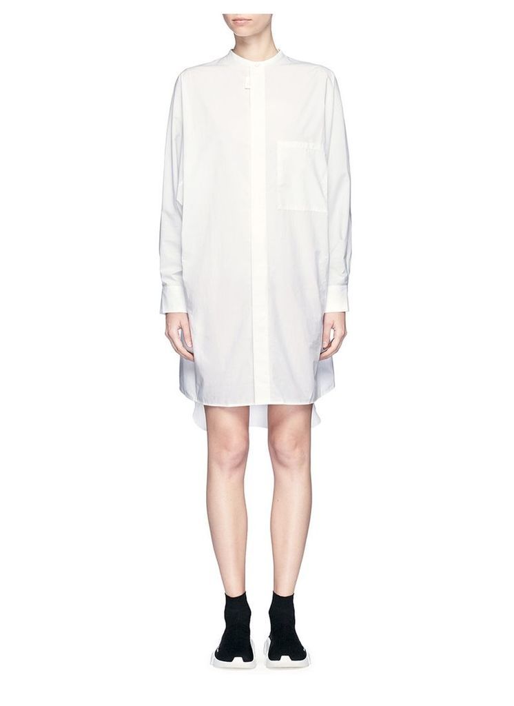 'Siva' pleat cuff cotton poplin shirt dress