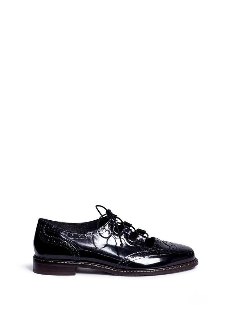 'Mr Gill' cutout throat leather ghillie brogues