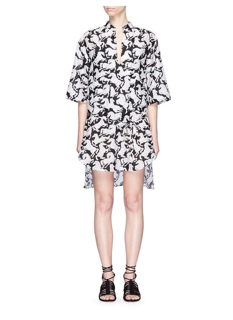 'Iconic Prints' horse cover-up shirt