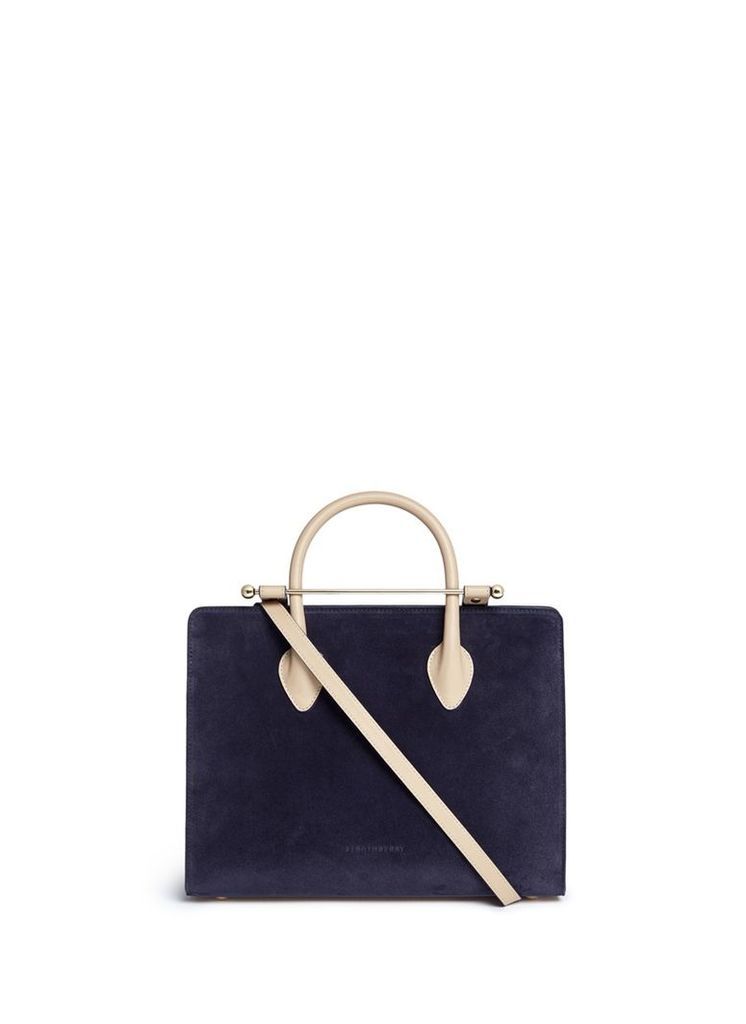 'The Strathberry Midi' suede and leather tote
