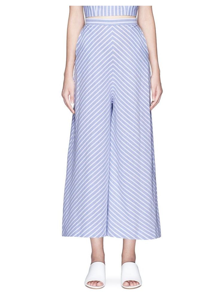 'Astrid' chevron stripe cotton culottes