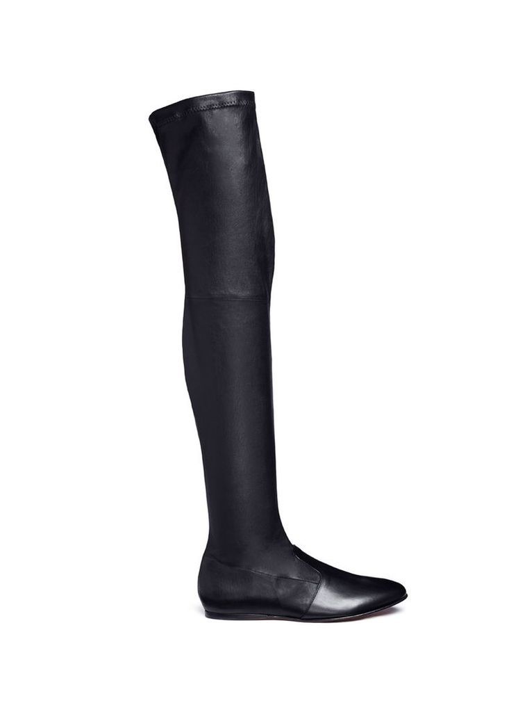 'Guepe' thigh high leather sock boots