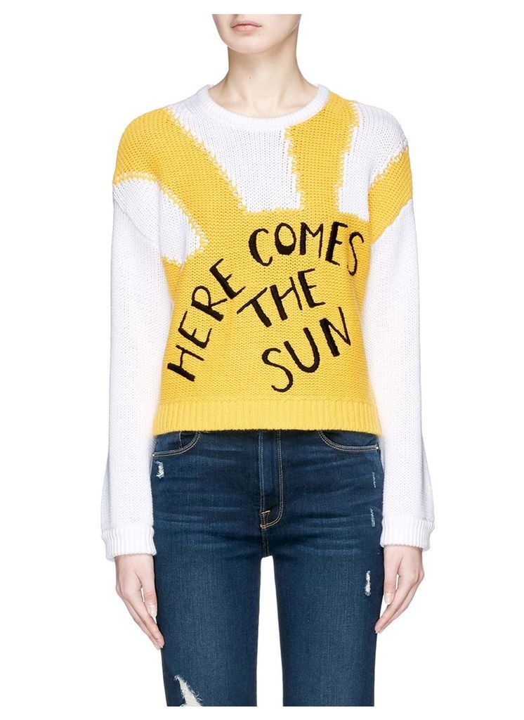 'Leena' slogan embroidered sweater