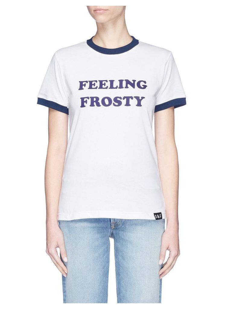 'Feeling Frosty' slogan print T-shirt