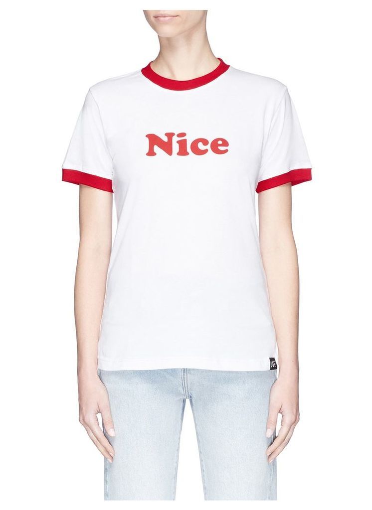 'Nice' slogan print T-shirt