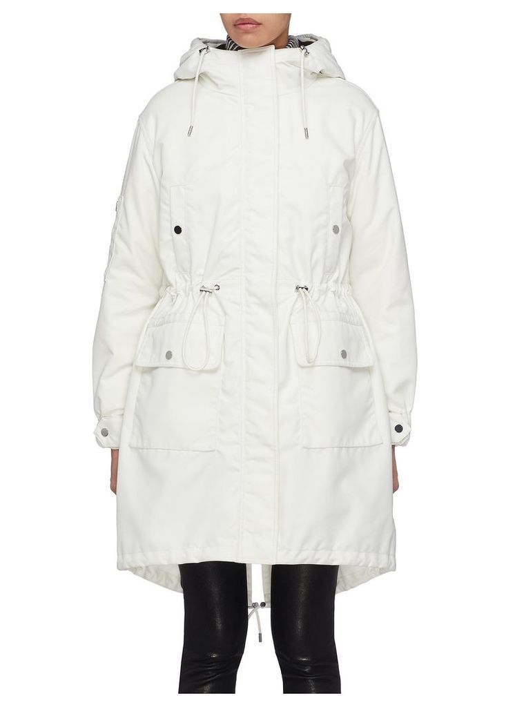 Detachable down puffer jacket hooded parka