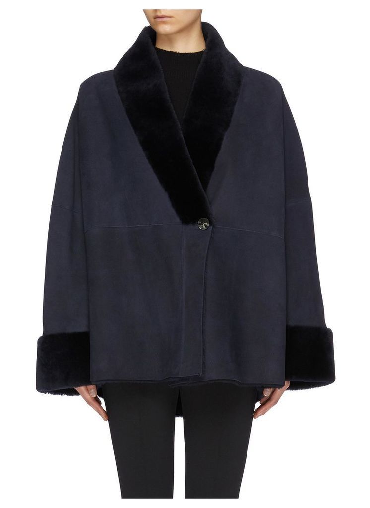 'Pernia' shawl lapel lambskin shearling jacket