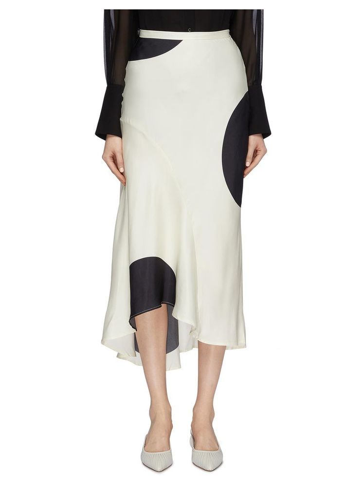 'Sectional' oversized dot print asymmetric skirt