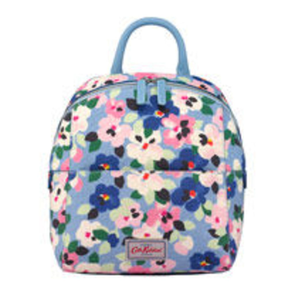 Large Painted Pansies Smart Zipped Backpack