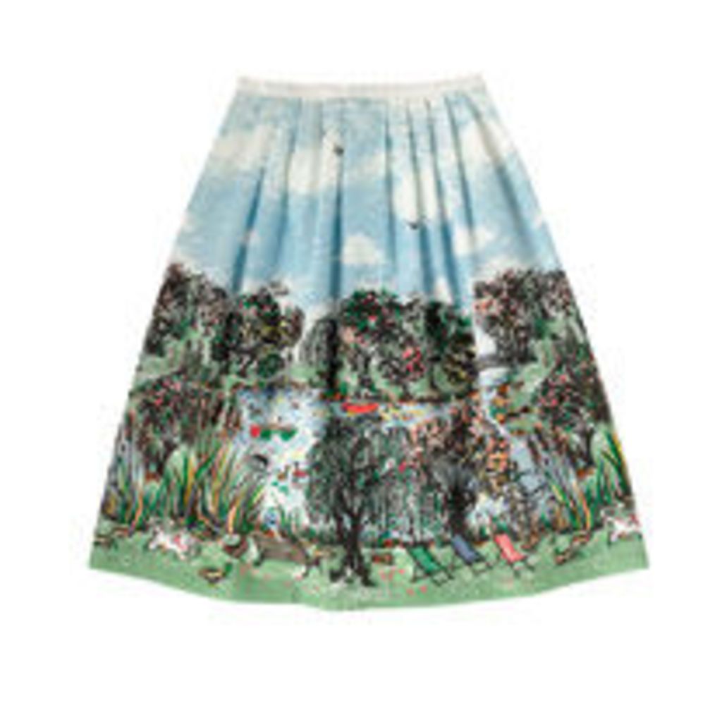 London Park Placement Cotton Skirt