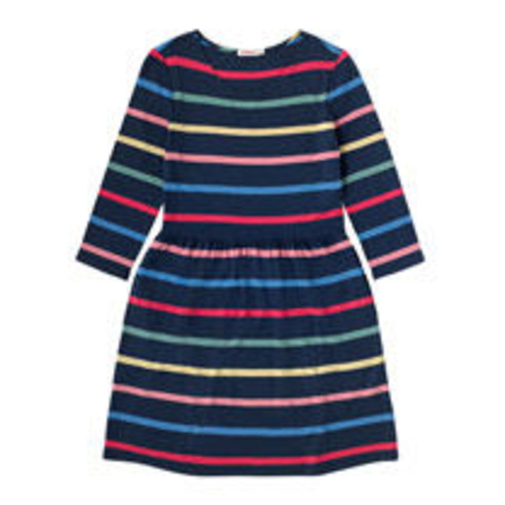 Multi Stripe Viscose 3/4 Sleeve Dress