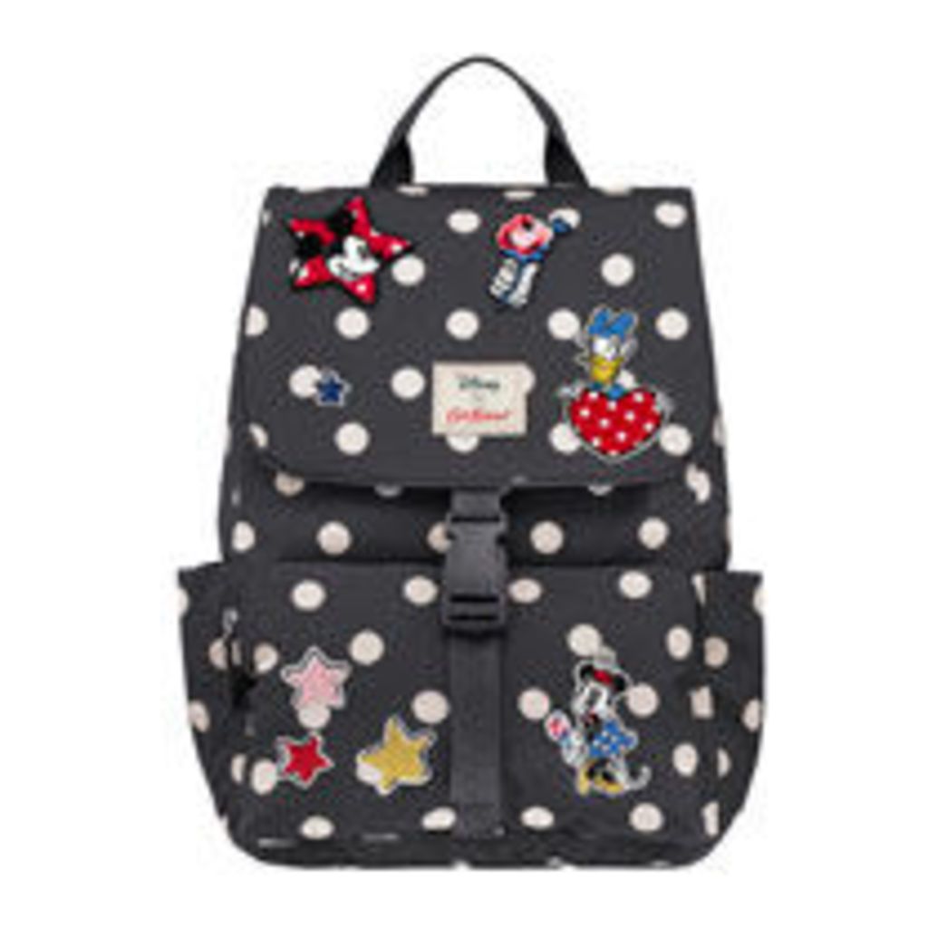 Button Spot Patches Buckle Backpack