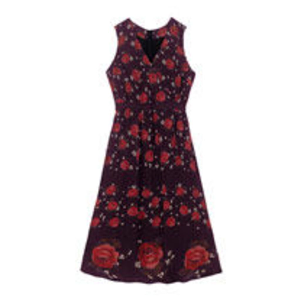 Jacquard Rose Viscose Dress
