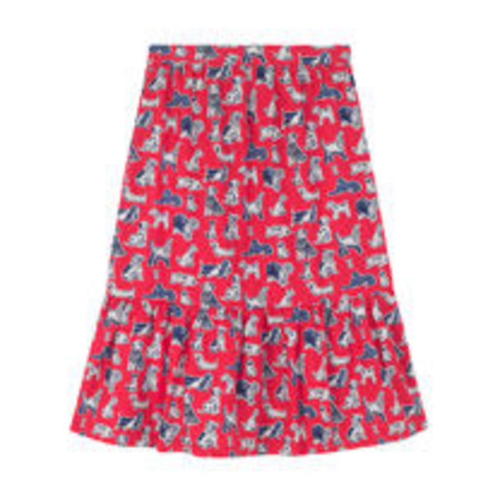 Squiggle Dogs Tiered Skirt