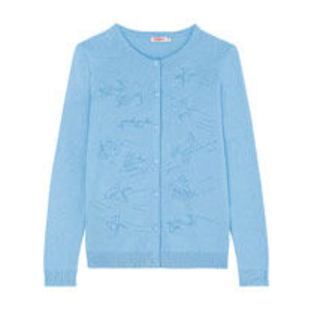 Ocean Fish Embroidered Cardigan