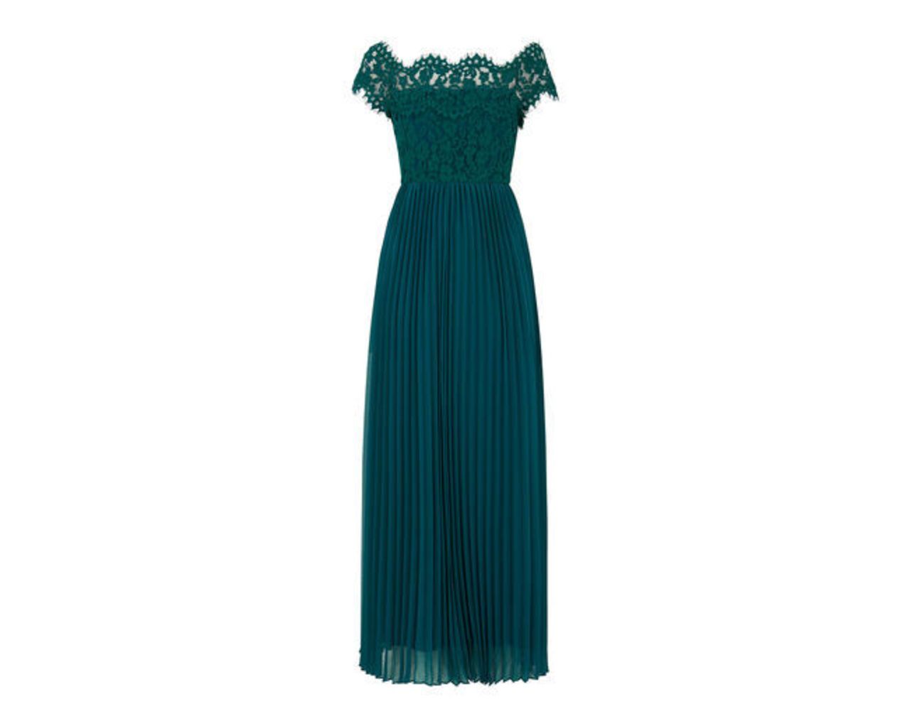 Bardot Lace Pleat Maxi Dress