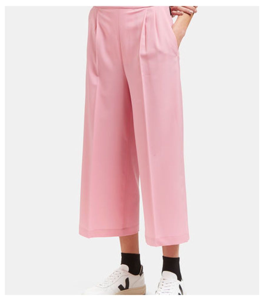 Wide Cropped Pleat Culottes