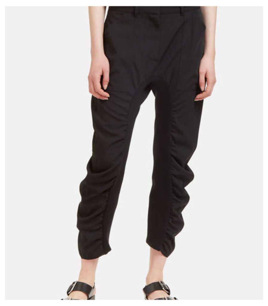 Dropped Crotch Ruched Seam Pants
