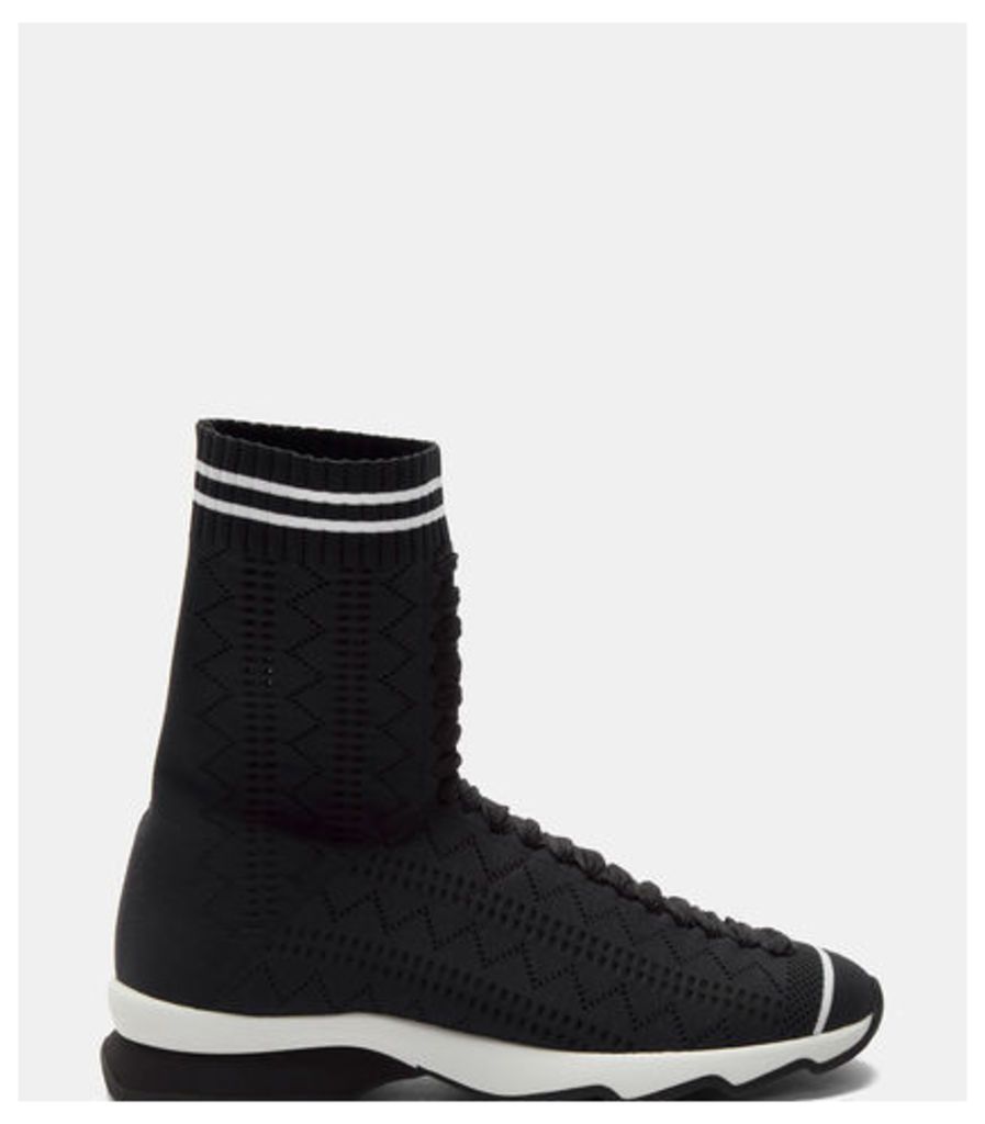 Zigzag Sock Sneaker Boots