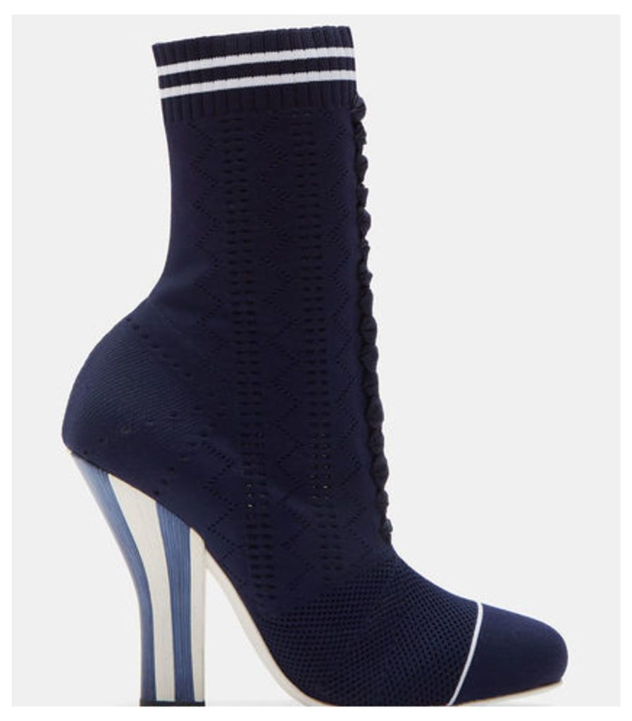Candy Striped Heel Sock Sneaker Boots